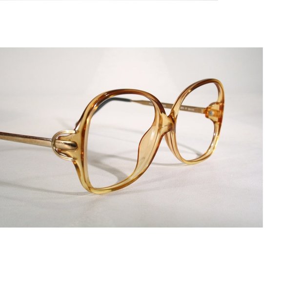 Vintage Viennaline Frame Austria 3076 Optyl Honey Amber Eyeglass Frame - Picture 3 of 7
